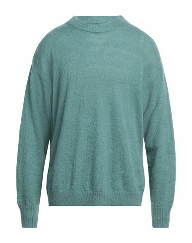 Amish Man Sweater Turquoise Acrylic, Mohair wool, Polyamide Cover