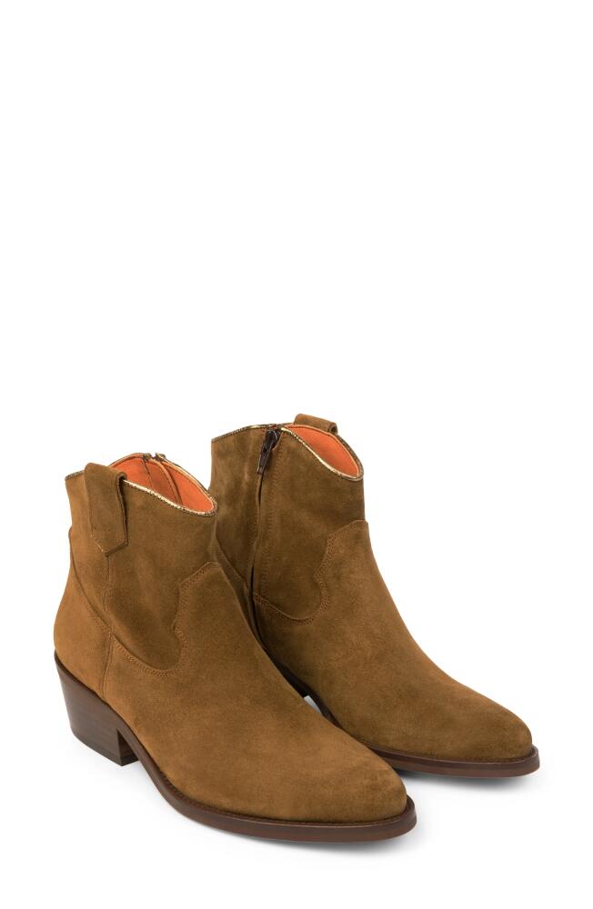 Penelope Chilvers Cassidy Suede Cowboy Boot in Tan Cover