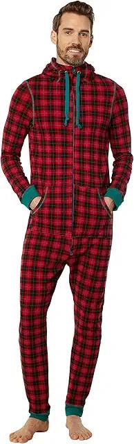 Kickee Pants Fleece Jumpsuit with Hood (Anniversary Plaid) Jumpsuit & Rompers One Piece Cover