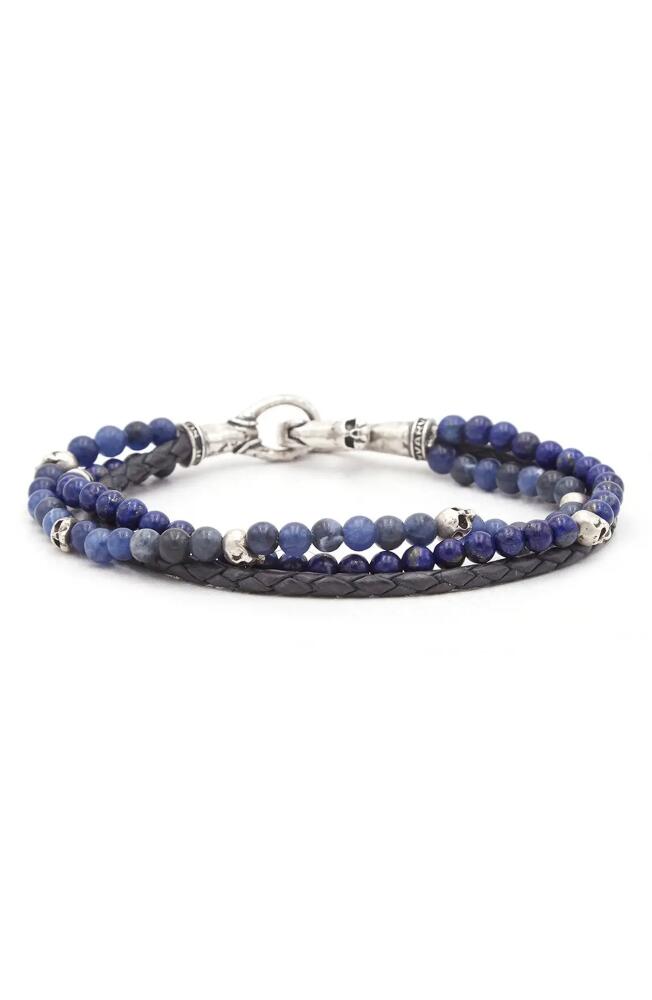 John Varvatos Mutistrand Skull Bracelet in Blue Cover