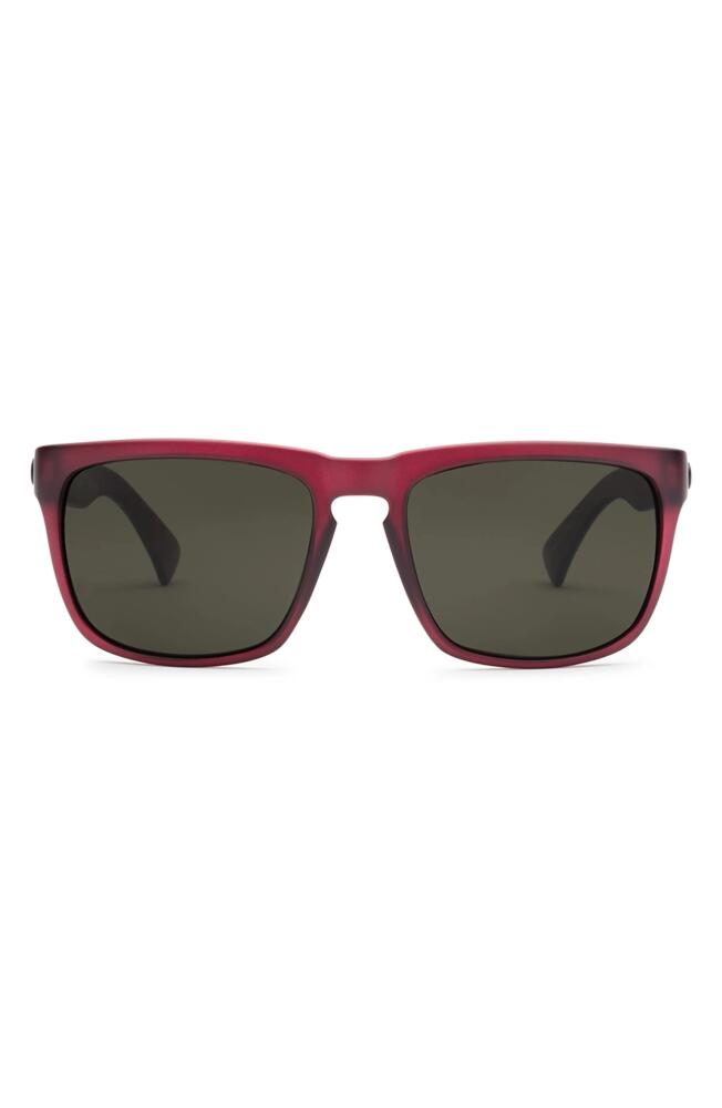 Electric x Jason Momoa Knoxville Polarized Keyhole Sunglasses in Matte Boars Blood/Grey Polar Cover