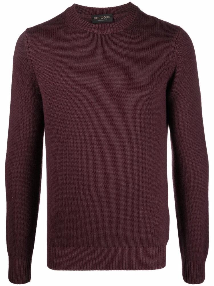 Dell'oglio rib-trimmed crew-neck jumper - Purple Cover