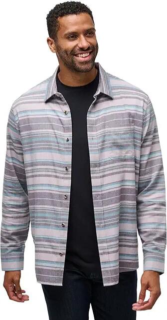 TravisMathew Cloud Flannel Stripe (Elderberry/Plum) Men's Short Sleeve Knit Cover