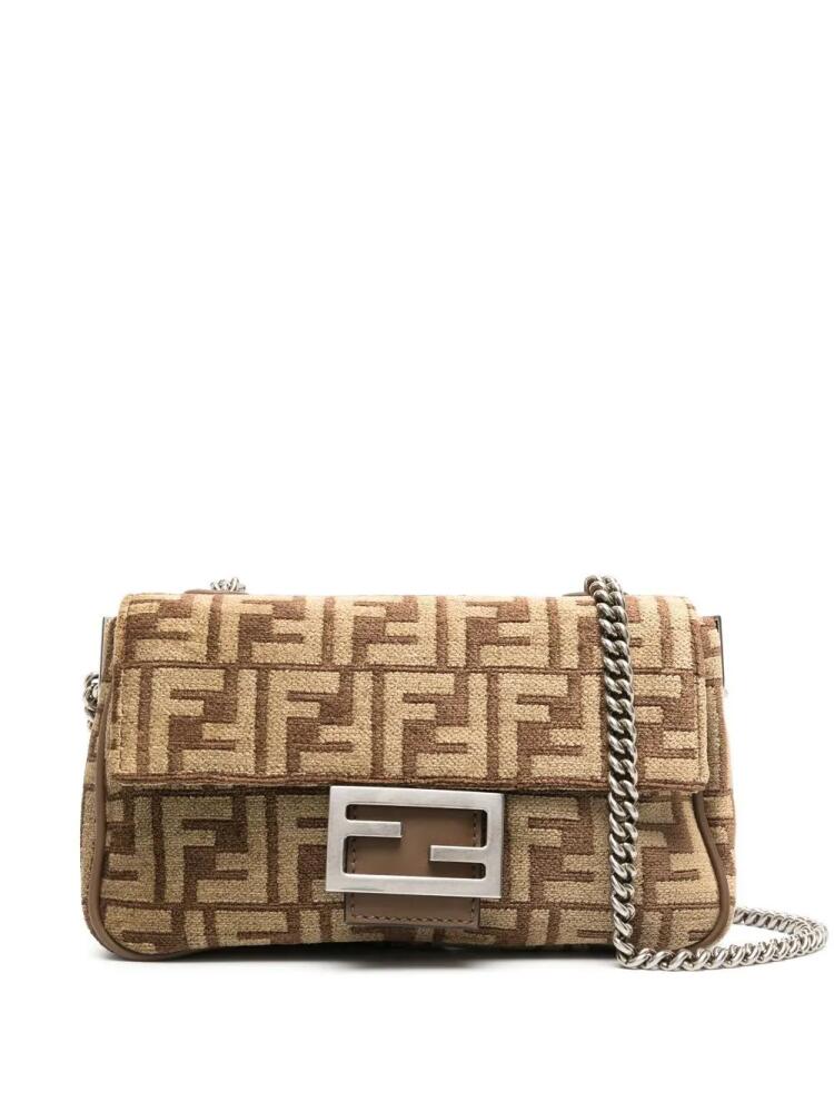 FENDI FF monogram baguette bag - Brown Cover