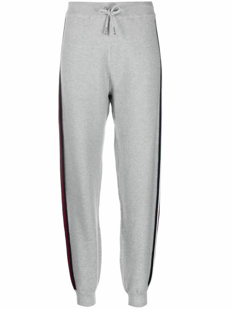 Tommy Hilfiger stripe-detail knitted track pants - Grey Cover