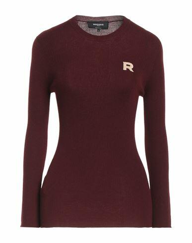 Rochas Woman Sweater Burgundy Virgin Wool Cover