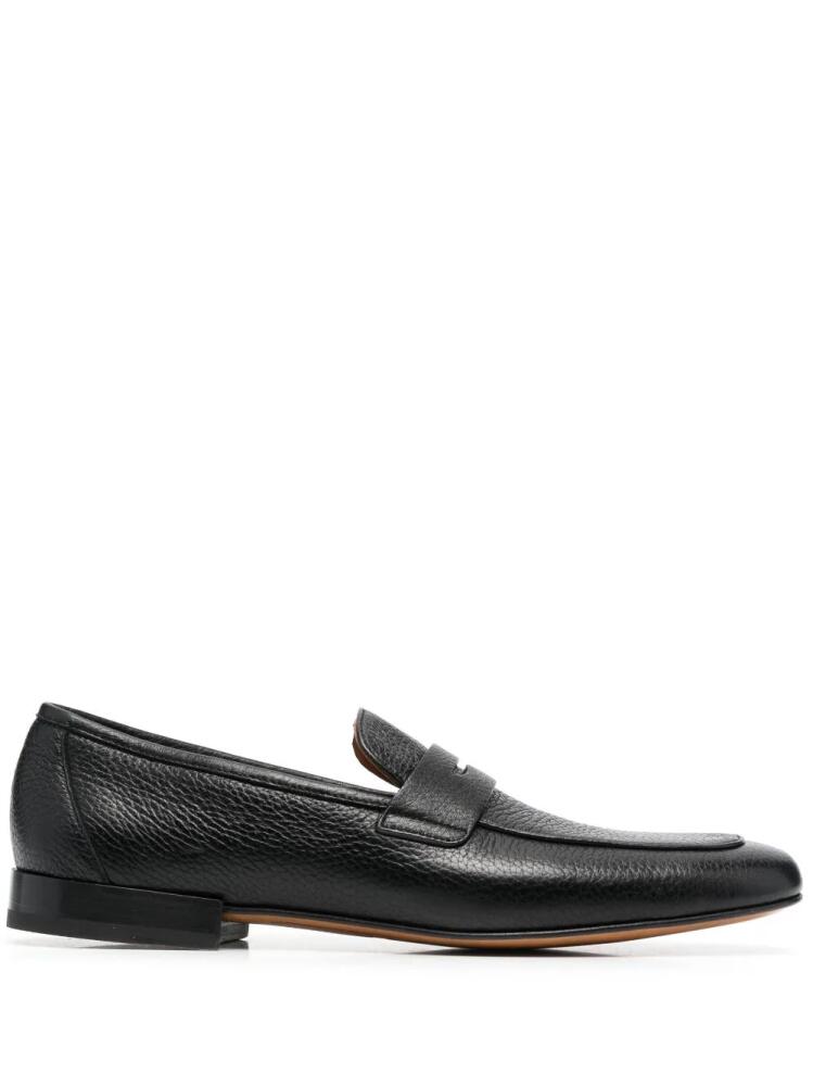 Corneliani grained-texture leather loafers - Black Cover