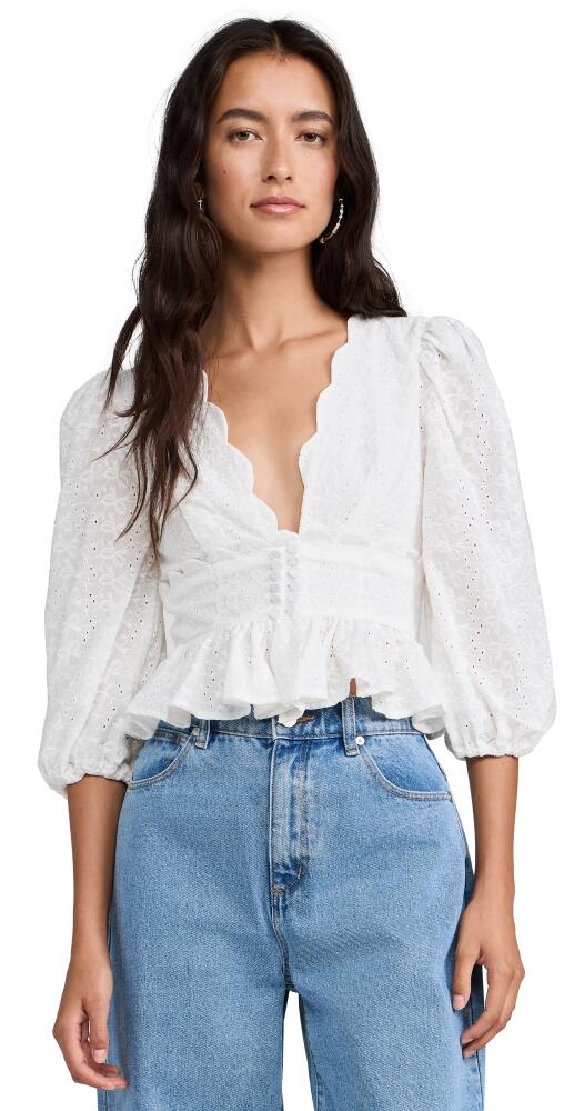 For Love & Lemons Marseille Top White Cover