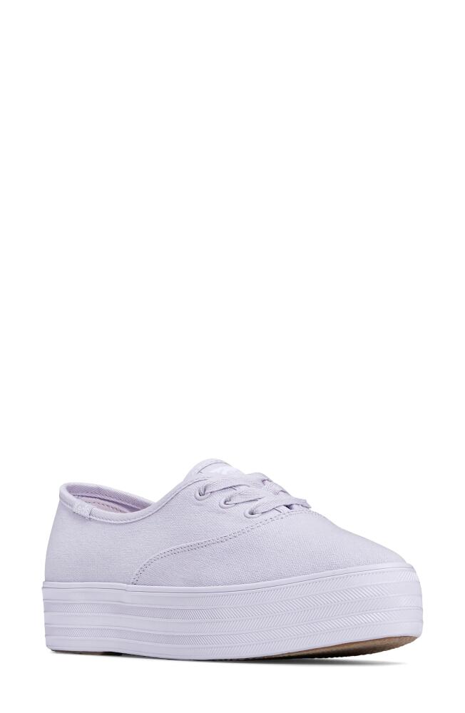 Keds® Point Platform Sneaker in Light/Pastel Purple Canvas Cover