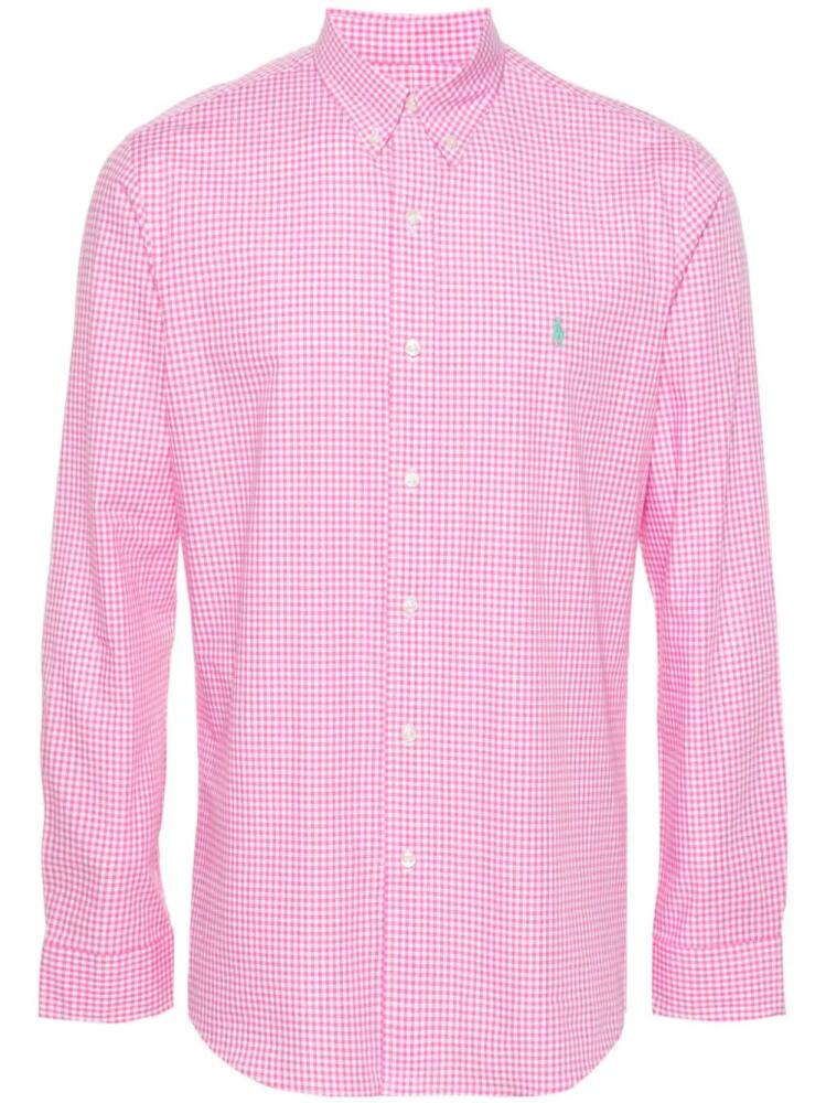 Polo Ralph Lauren gingham-check long-sleeve shirt - Pink Cover