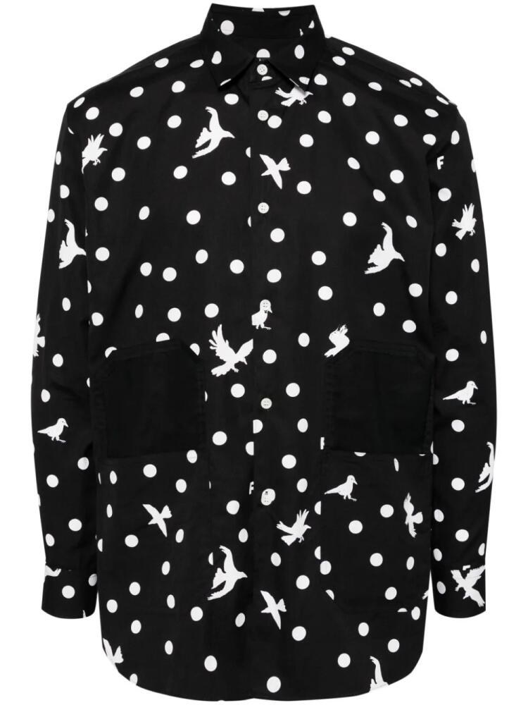 Black Comme Des Garçons polka-dots shirt Cover