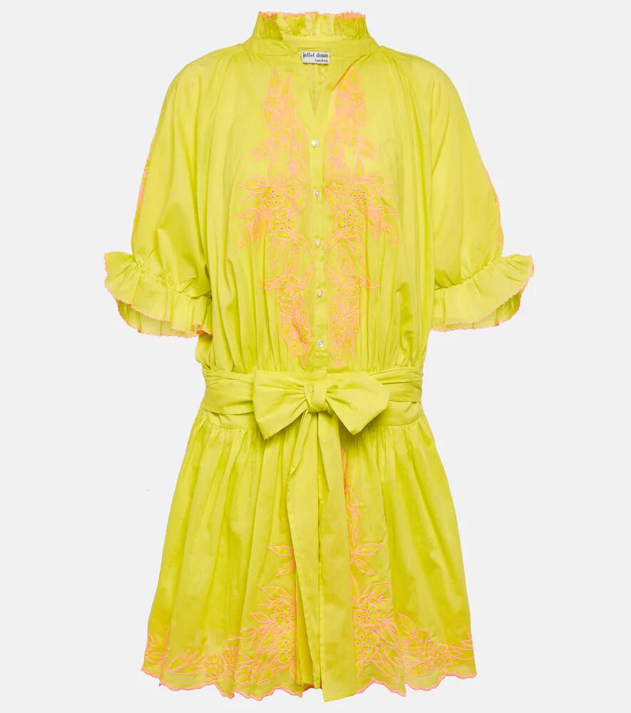 Juliet Dunn Floral embroidered cotton shirt dress Cover