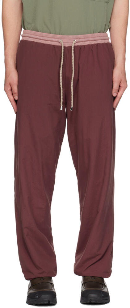 RANRA Burgundy Hlaup Track Pants Cover