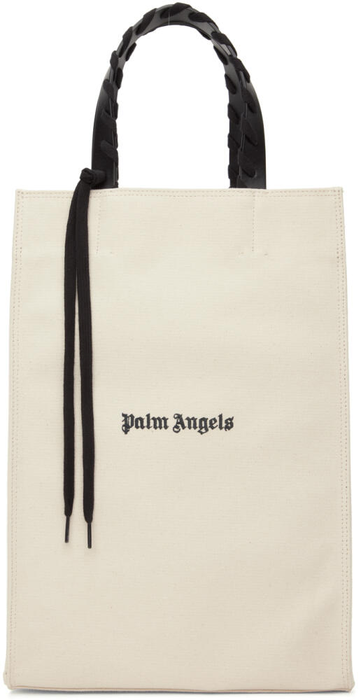 Palm Angels Off-White Canvas Logo Tote Cover