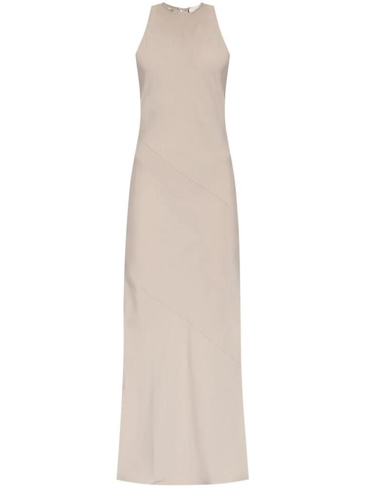 AMI Paris bias-cut maxi dress - Neutrals Cover