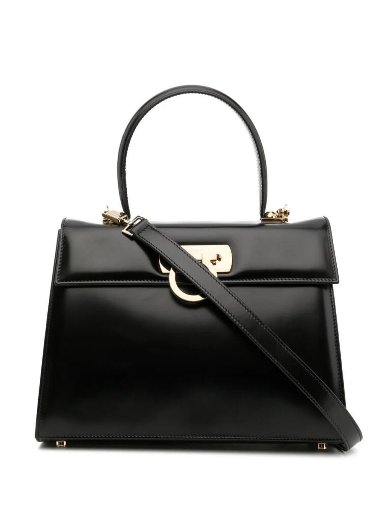 Ferragamo large Iconic top handle bag - Black Cover