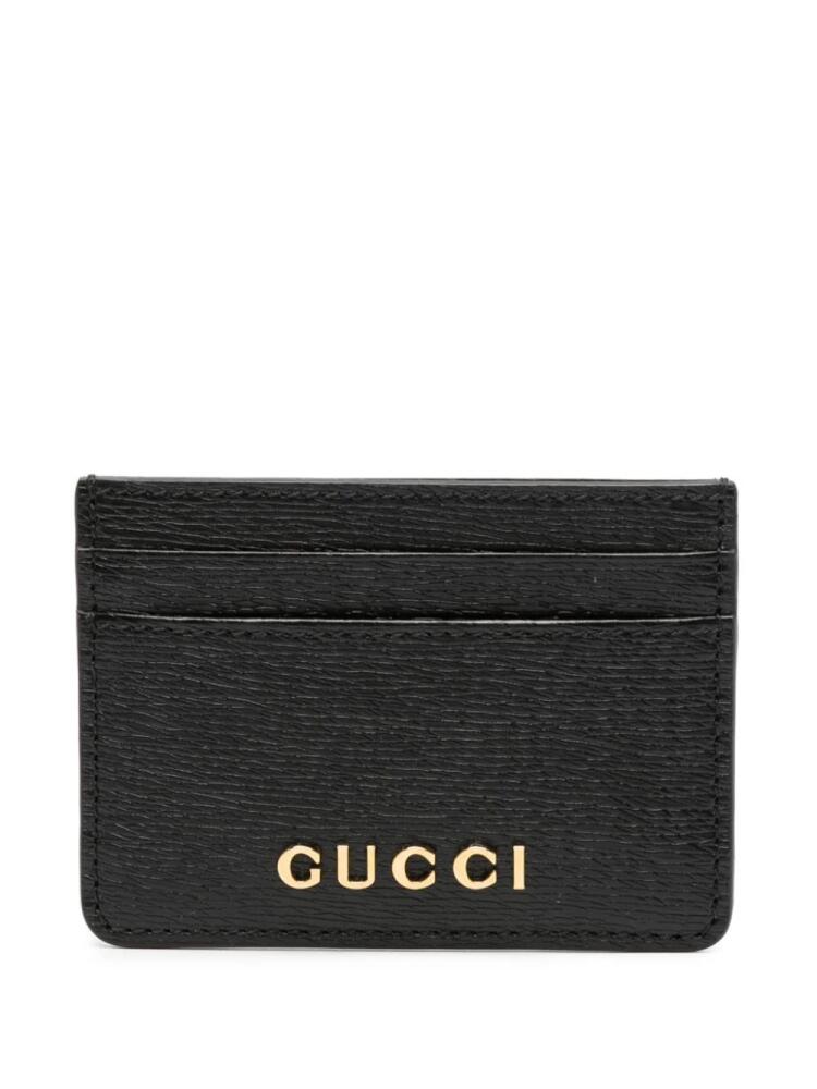 Gucci logo-lettering card holder - Black Cover