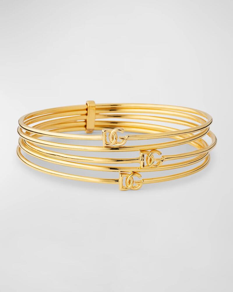 Dolce & Gabbana Gold-Plated DG Logo Multi Bracelet Cover