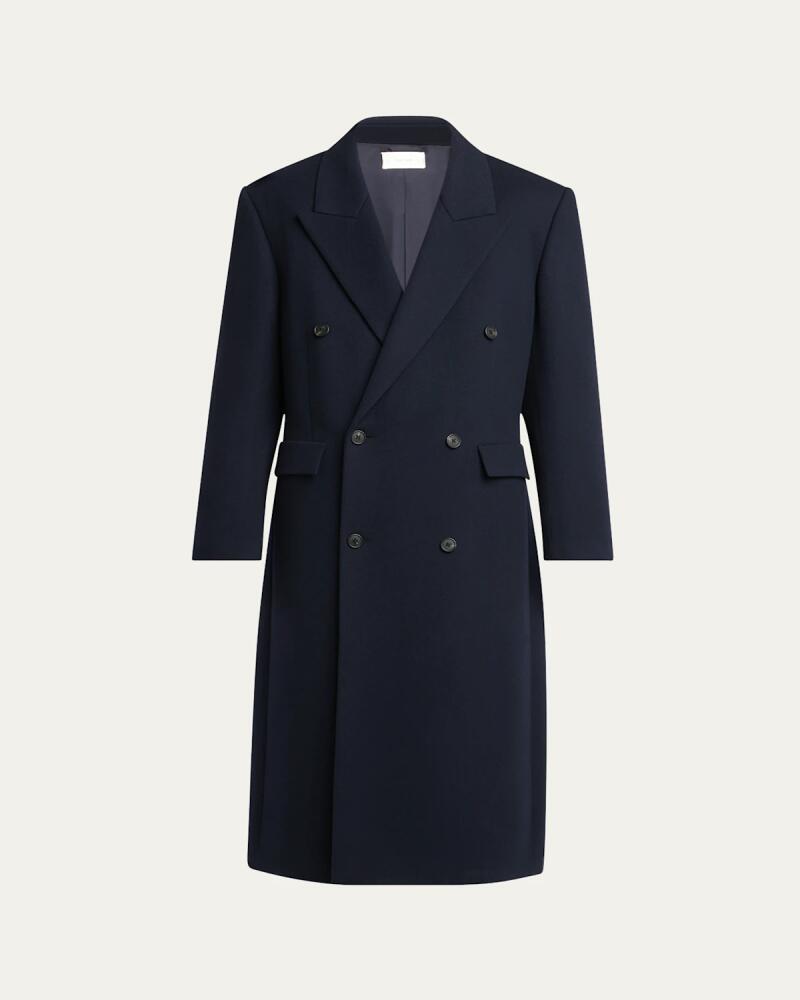 THE ROW Men's Velasco Double-Breasted Overcoat Cover