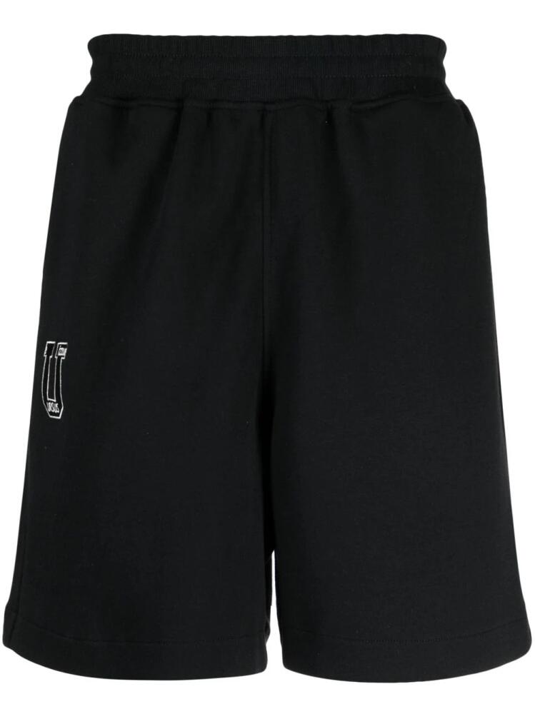 izzue logo-print track shorts - Black Cover