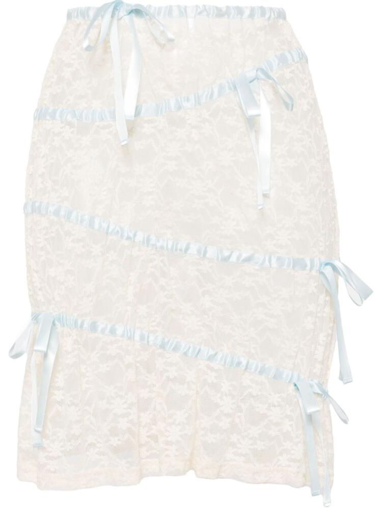 yuhan wang ruched mini skirt - Neutrals Cover