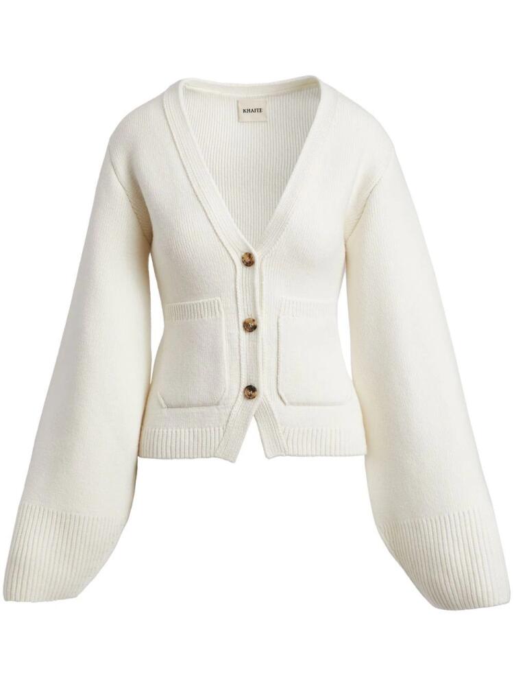 KHAITE The Scarlet wide-sleeves cardigan - White Cover