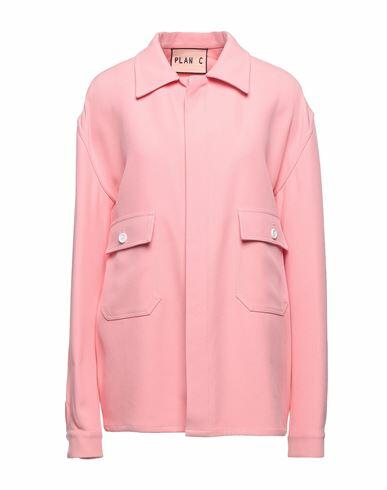 Plan C Woman Shirt Pink Acetate, Viscose Cover