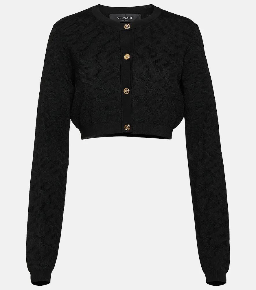 Versace Medusa jacquard cropped cardigan Cover