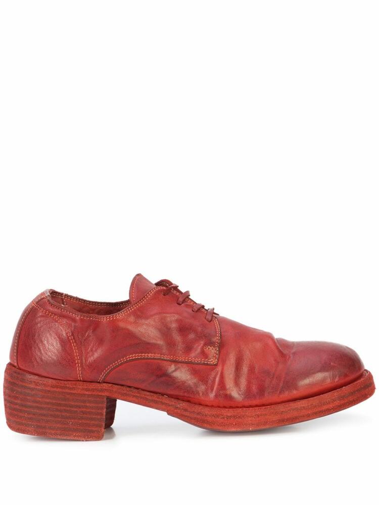 Guidi lace-up heeled shoes - Red Cover