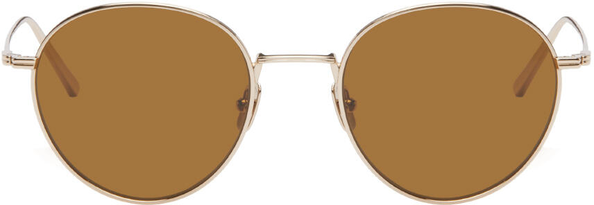 TOTEME Gold 'The Rounds' Sunglasses Cover