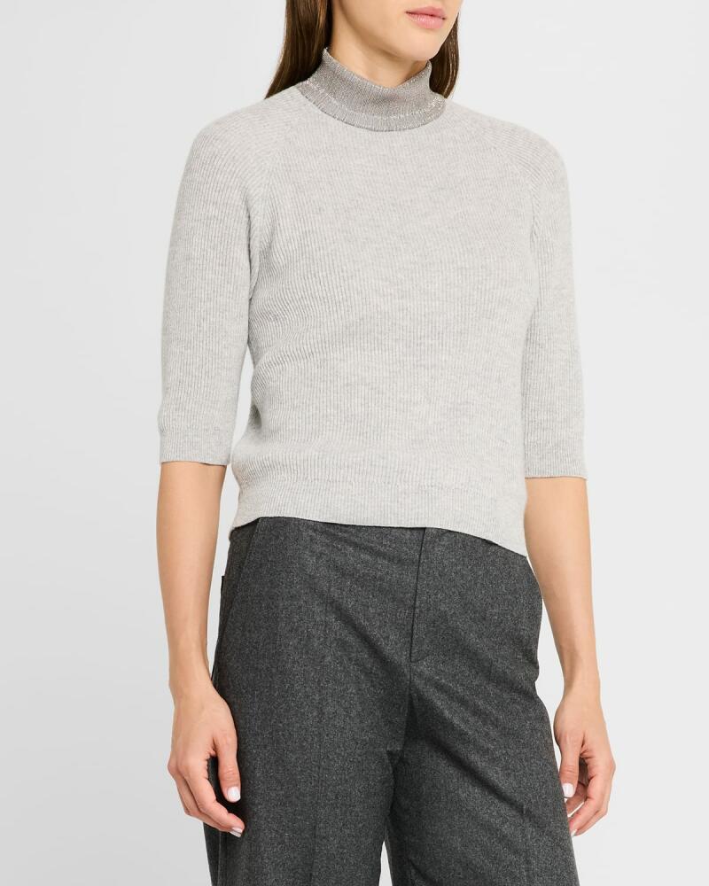 Brunello Cucinelli Cashmere Turtleneck with Monili Detail Cover