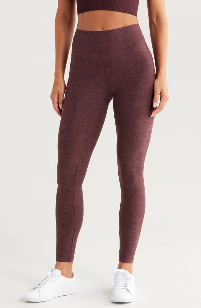 Zella Renew Mélange High Waist Leggings in Burgundy Fudge Melange Cover