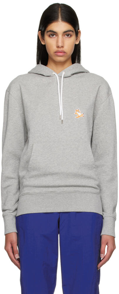 Maison Kitsuné Gray Chillax Fox Hoodie Cover