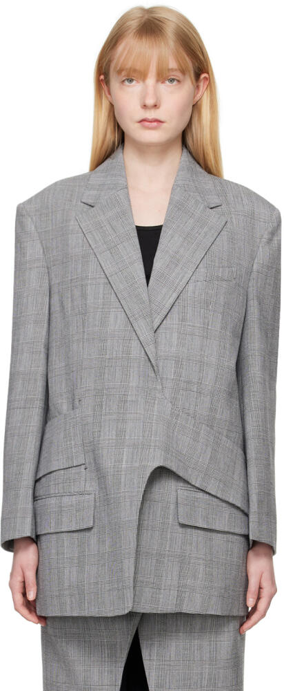 Recto Gray Wrap Blazer Cover