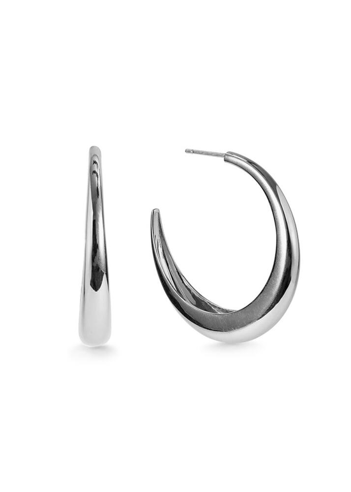 Otiumberg Graduated Large Sterling Silver Hoop Earrings Cover