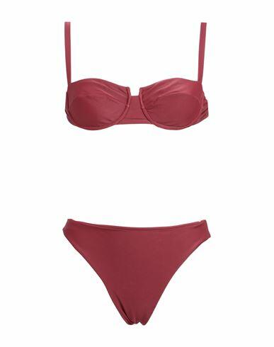 Smmr Woman Bikini Burgundy Polyamide, Elastane Cover