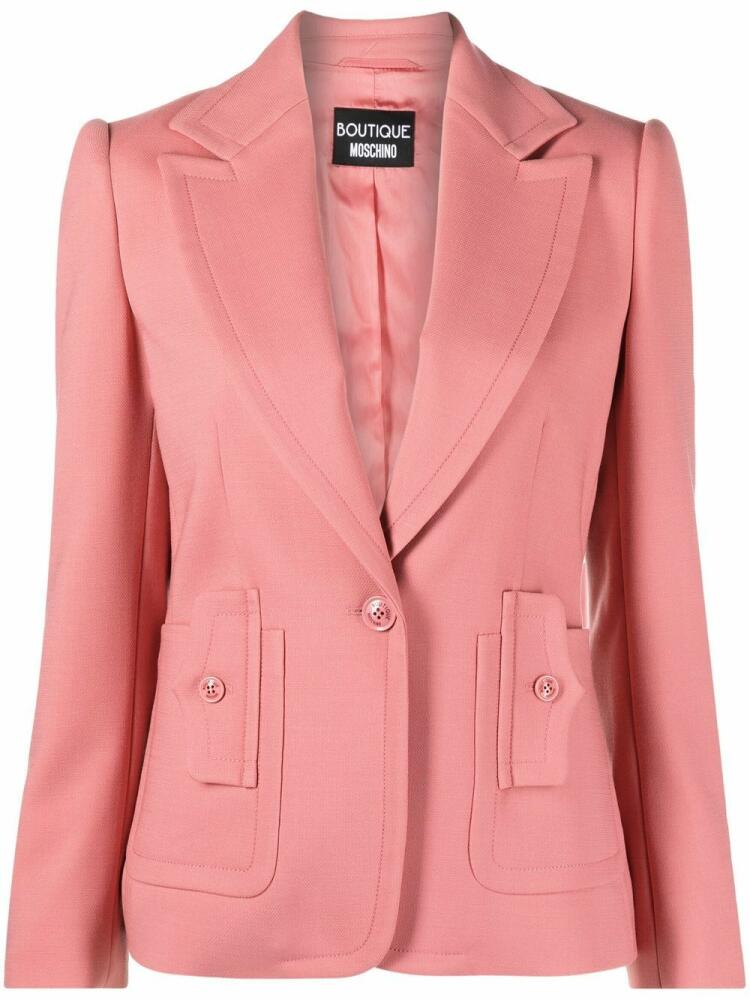 Boutique Moschino peak-lapel single-breasted blazer - Pink Cover