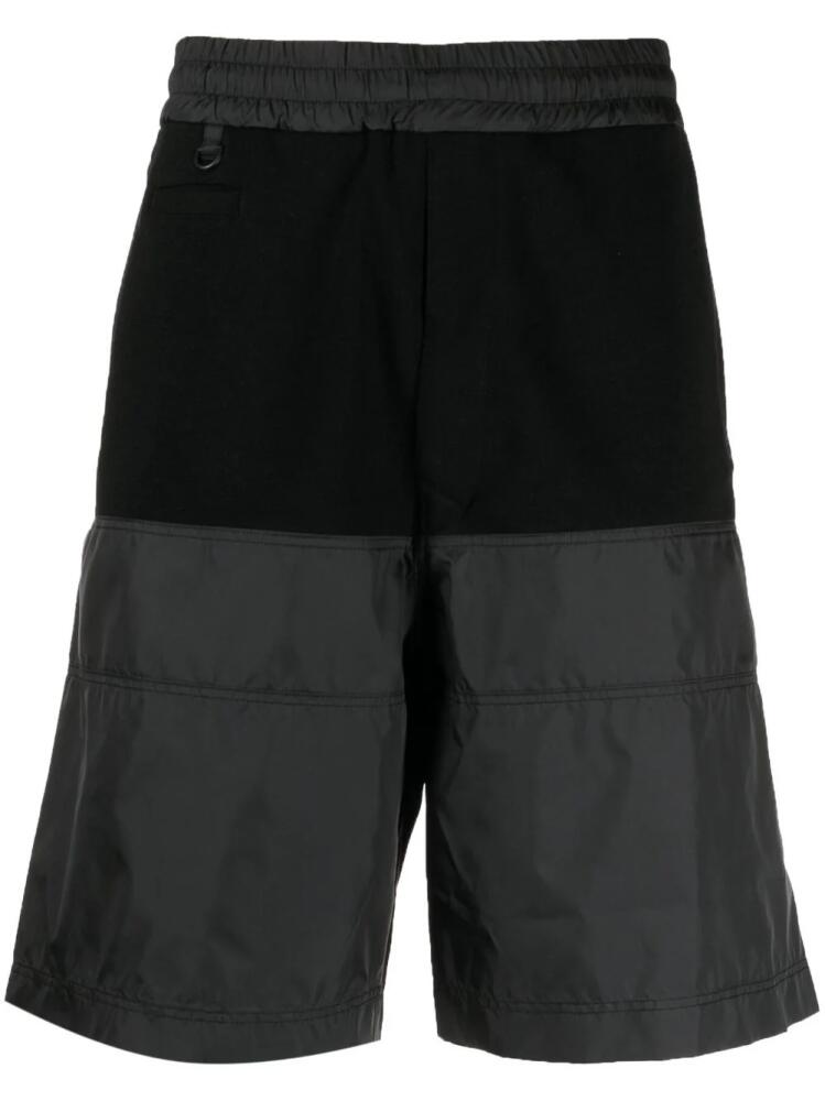 Undercover panelled-design elasticated-waistband track shorts - Black Cover