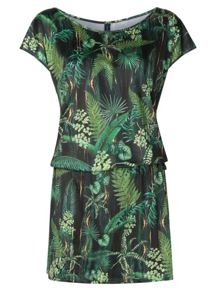 Lygia & Nanny Shiva leaf-print minidress - Green Cover