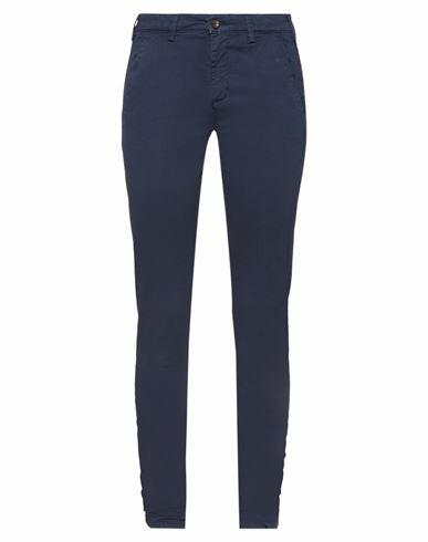 40weft Woman Pants Midnight blue Cotton, Elastane Cover