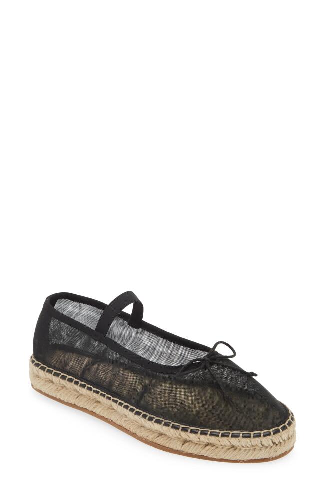 Loeffler Randall Kayla Soft Mary Jane Espadrille Ballet Flat in Black Cover