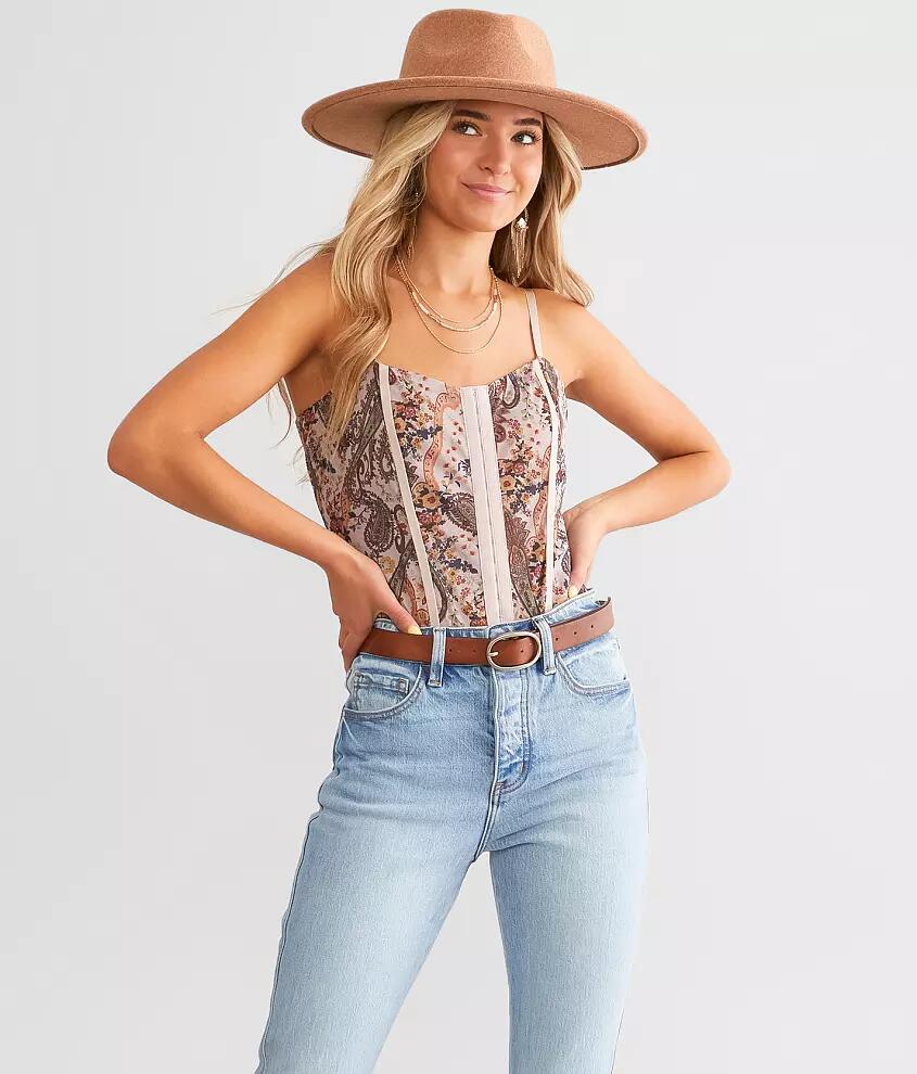 Willow & Root Floral Mesh Bodysuit Cover