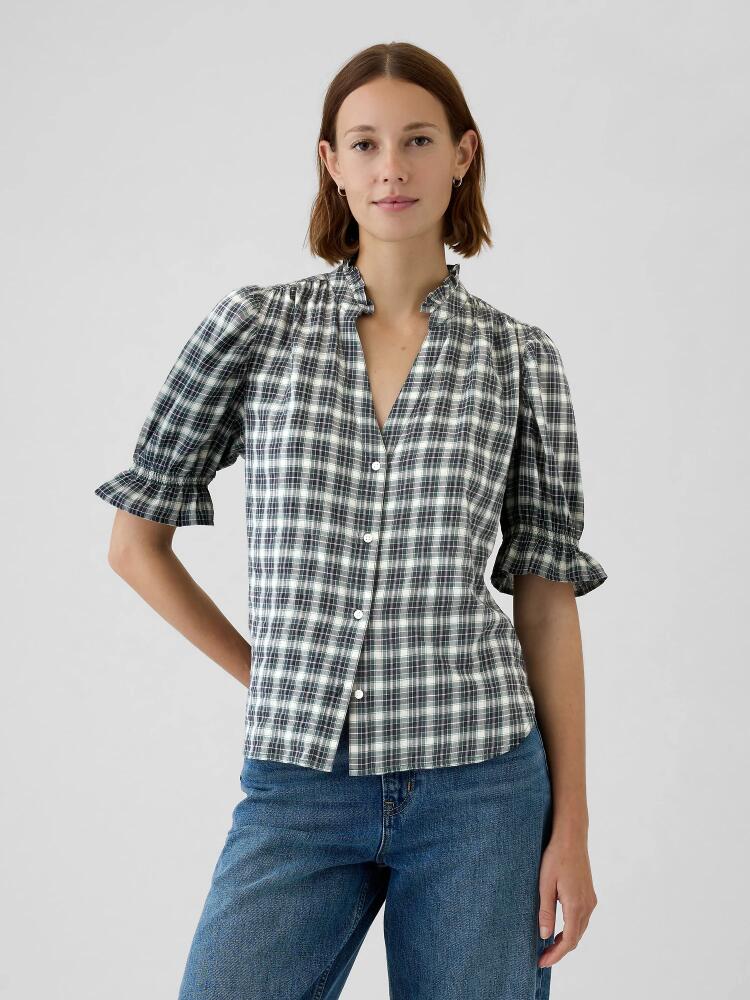 Gap Ruffled Puff Sleeve Shirt Cover