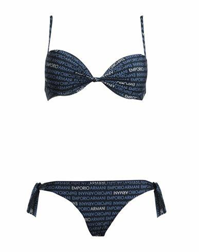 Emporio Armani Ladies Knit Bikini Woman Bikini Midnight blue Polyamide, Elastane Cover