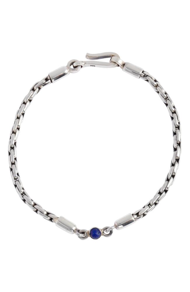 Caputo & Co. Men's Lapis Lazuli Anyaman Chain Bracelet in Silver/Lapis Lazuli Cover