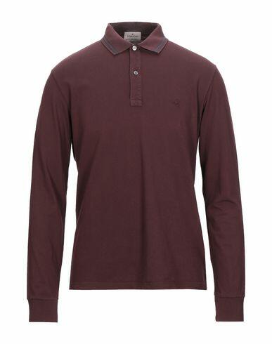 Brooksfield Man Polo shirt Burgundy Cotton Cover