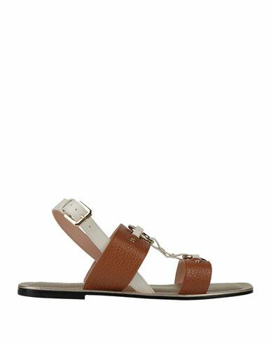 Pollini Woman Sandals Tan Calfskin Cover