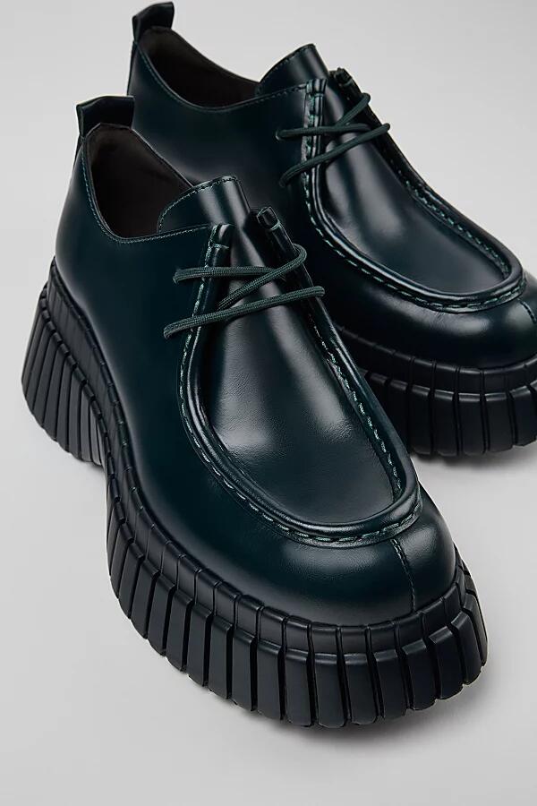 Camper BCN Platform Oxford Shoe in Dark Green Cover