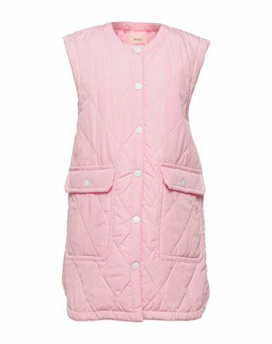 Vicolo Woman Coat Light pink Polyester, Polypropylene Cover