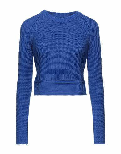 Ferragamo Woman Sweater Bright blue Cotton, Silk Cover